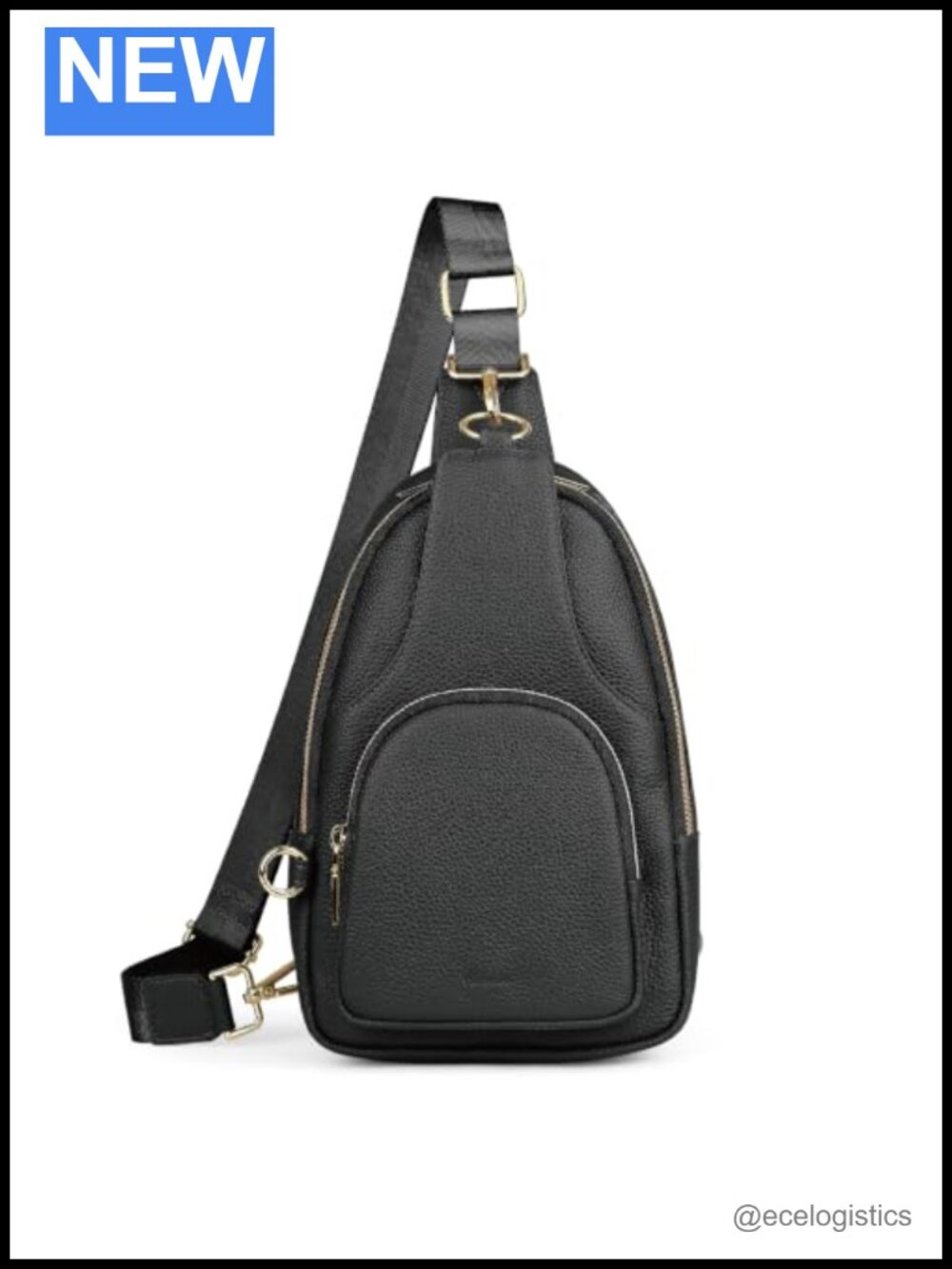 Genuine Leather Anti Theft Sling Bag RFID Blocking Crossbody